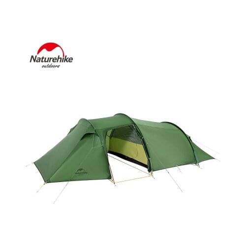Ultralight tunnel tent outdoor double 3-4 people camping camping tent rainproof windproof thickened portable foldable