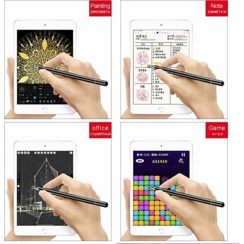 Clip Design Universal Soft Head For Phone Tablet Durable Stylus Pen Capacitive Pencil Touch Screen Pen