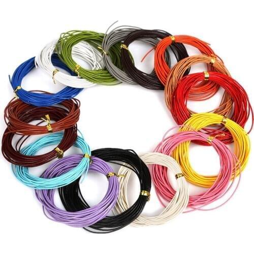 1mm 5Meters Genuine Real Leather Cords Rope String Cord For Jewelry Making Bracelet Necklace Craft DIY Jewelry Findings