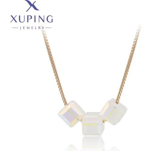 Xuping Jewelry Newest Three Square Pendant Gold Plated for Women Gifts A00442503