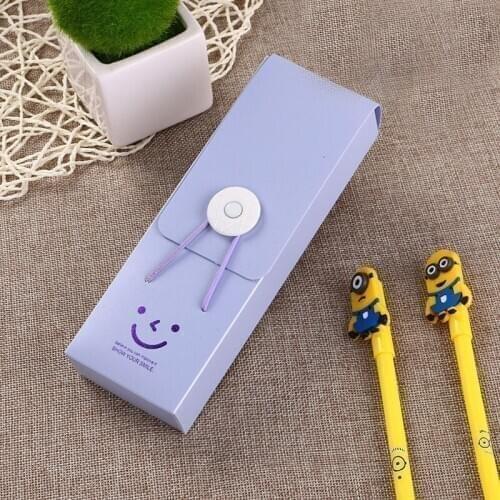 1pcs Multifunction Pen Box Student Stationery Simple Simple Colored Smiley Bag Change Box Dressing Box Learning Prizes