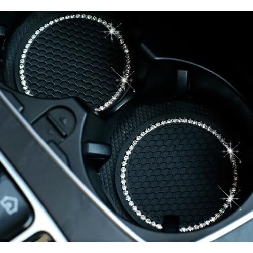 1pcs Rhinestone Car Water Cup Bottle Holder Anti-slip Mat Pad Silica Gel Non-slip Car Mats Gadgets Car Gadgets and Accessories