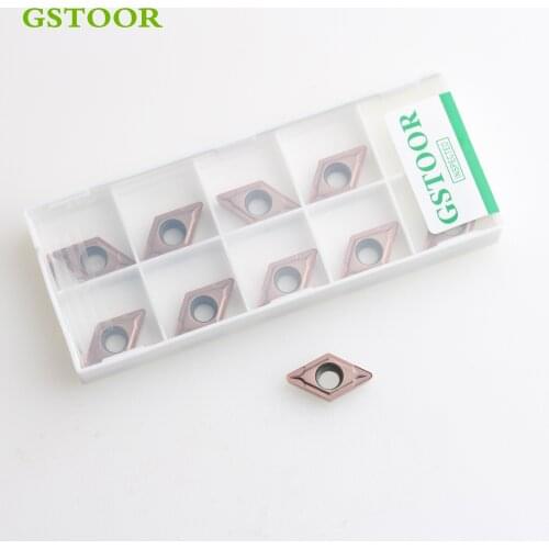 10PCS Carbide Inserts DCMT070204 DCMT 070208 MV DCMT11T304 DCMT11T308 GM9130 Lathe Turning Tools For Stainless Steel