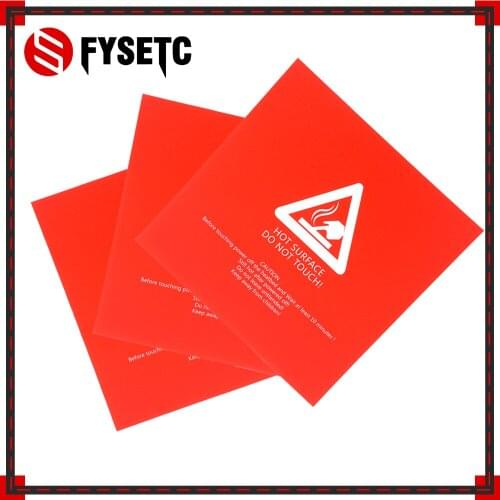 2pcs Red 220x220mm Build Sheet Plate Sticker Frosted Heated Bed Paper Sticker 3D Printer For Wanhao Anet A8 A6 MK3 Ender 5