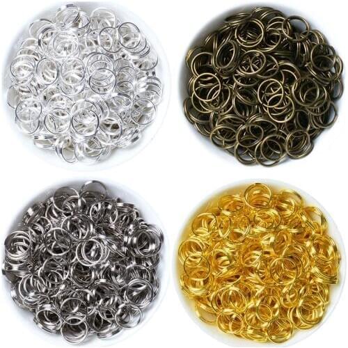 200Pcs/lot Double Open Jump Ring 4mm 5mm 6mm 8mm 10mm link loop Silver Gold Rhodium Bronze For DIY Jewelry Findings Connector