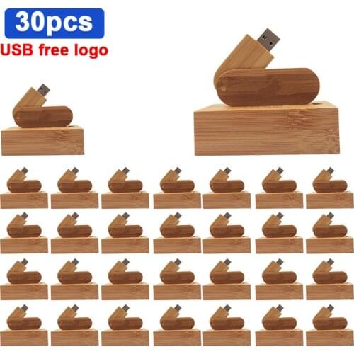 30pcs free logo wood usb flash drive16gb 32gb 128gb 64gb pen drive memoria usb 2.0 flash drive cle usb u disk memory stick gift