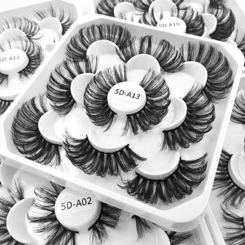 5Pairs 3D Mink Lashes False Eyelashes Natural/Thick Long Eye Lashes Wispy Makeup Beauty Extension Tools