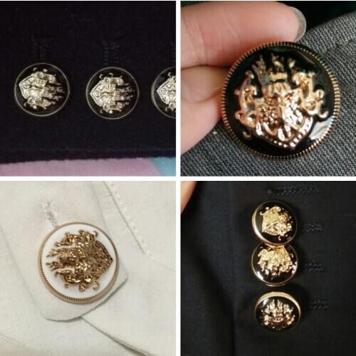 6PCS/LOT Button coat round woolen suit metal mens clothes jacket womens buttons