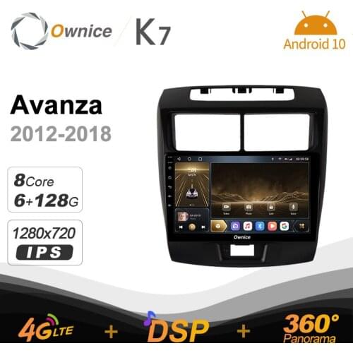 K7 Ownice 6G Ram 128G Rom Android 10.0 Car radio setero for Toyota avanza 2012 - 2018 Auto Audio 360 Panorama Optical 5G Wifi