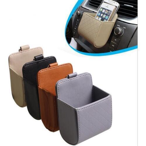Car Organizer Air Vent Storage Box Car Phone Pouch Case Auto Air Outlet Hanging Box Car Phone Holder Storage Bag Car Accessories