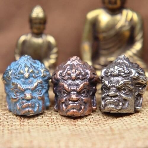 Buddha Acalanatha Brass EDC Outdoor Paracord Bead Knife Handle Lanyard Pendants Jewelry DIY Umbrella Rope Bracelets Accessories
