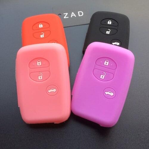 ZAD silicone key protection cover for TOYOTA Camry Highlander Prado Crown Land Cruiser Prius Aqua Hilux Rav4 car key case shell