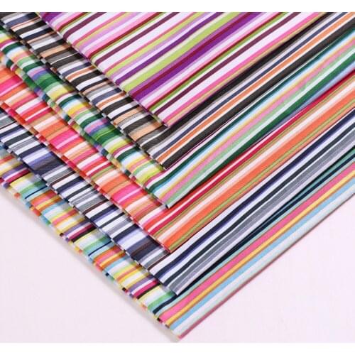 Color striped polyester fabric / factory direct color bars cloth/ handbag clothing textile fabrics/ for sewing diy cotton fabric