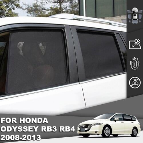 Magnetic Car Sunshade Front Windshield Door Mesh Frame Curtain For Honda Odyssey RB3 RB4 2008-2013 Side Window Sun Visor Cover