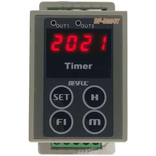BESFUL Dual timer BF-D204T timing switch automatic time controller electronic time control switch 220V
