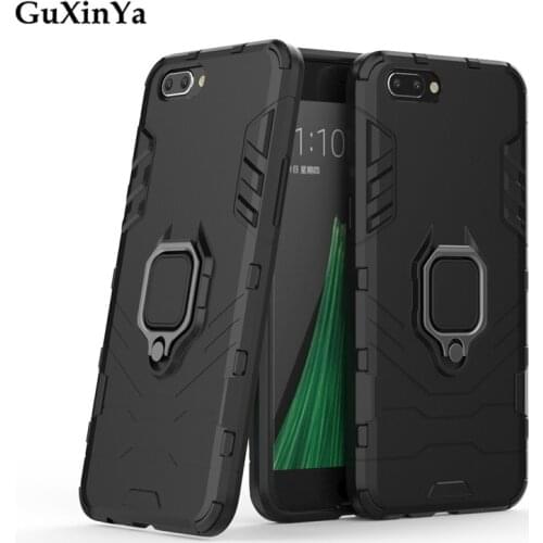 Guxinya Kickstand Phone Cases sFor OPPO R11 Plus Case Luxury Armor Magnetic Ring Cover For OPPO R11 Plus Fundas 6.0" R11 Plus
