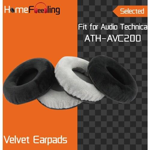Homefeeling Earpads for Audio Technica ATH AVC200 Headphones Earpad Cushions Covers Velvet Ear Pad Replacement