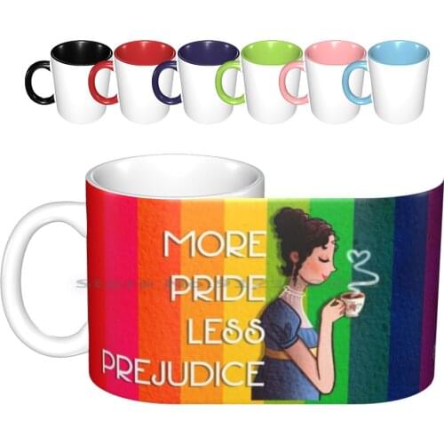 Jane’s Tea Pride Edition 2021 Ceramic Mugs Coffee Cups Milk Tea Mug Jane Austen Pride Gay Lgbtq Pride And Prejudice Creative