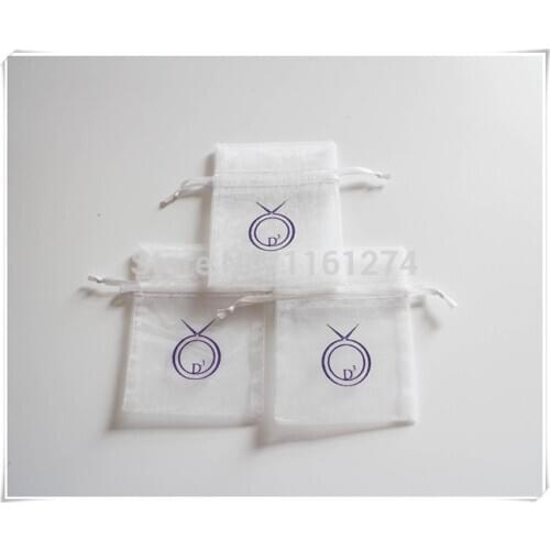 Organza OEM ribbon Logo Organza Gift Candy Bags Jewellry Package Pouch