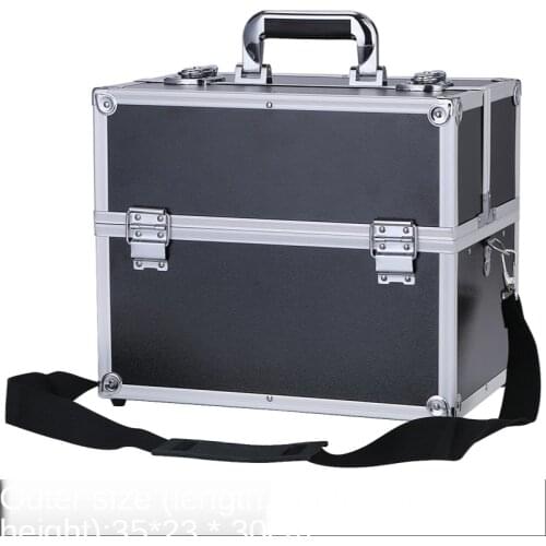 Multifunctional household plastic portable tool box Electrician maintenance storage box Three-layer tool aluminum box