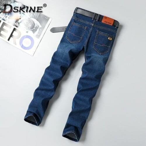 Men Jeans Spring Autumn New Classic Style Fashion Straight Thin Section Stretch Casual Stretch Slim Business Denim Trousers Men