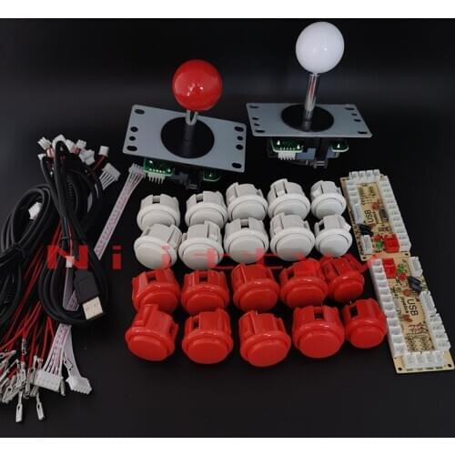 Arcade Joystick DIY Kit Zero Delay Arcade DIY Kit USB Encoder To PC Arcade Sanwa Joystick and Push Buttons For Arcade Mame