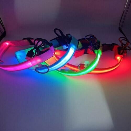 Dog Collar Pets Dogs USB Charging 52-60cm Pet Cat Dog LED Collars Luminous Night Dogs Collars Glowing Luminous Supply Pet Supply