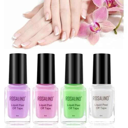 6ml Peel Off Liquid Pink Tape Moisturizing Anti-overflow relief Glue Nail Art Latex Nail Polish Manicure TSLM1