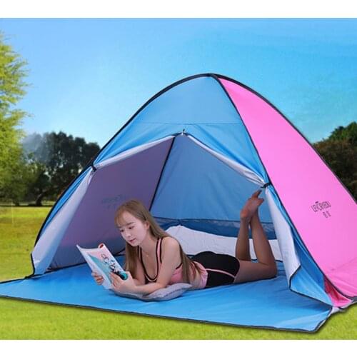 Outdoor Camping Tent Pop-up Fun-Play Tent Automatic Instant Tent UV Protection Tent Sun Shade Awning for Camping Beach Backyard