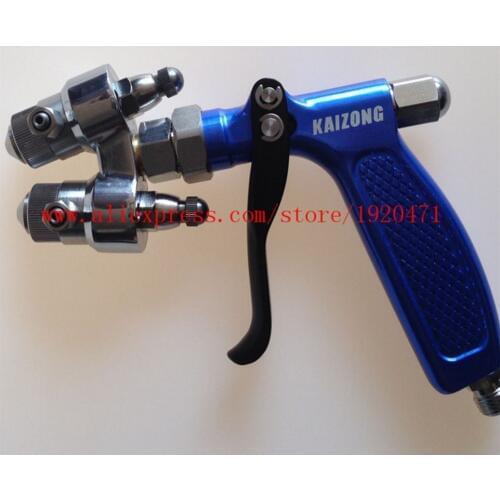 Silver Mirror Dual Head Spray Gun Silvering Plating Chrome Spray Gun Double Head Two Component Stainless Steel
