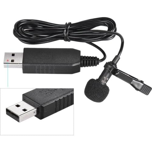 Portable 1.5m Mini Microphone Condenser Clip-on Lapel Lavalier Mic Wired Mikrofo/Microfon for Phone for Laptop