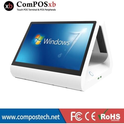 Pos system 12 inch pos touch all in one pc new dual-screen cash register Flat screen capacitive touch screen