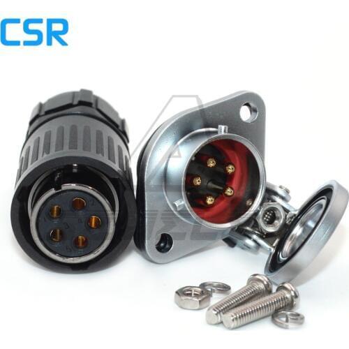 HP20 series Industrial Plug and Socket 5pin waterproof connector Fit RV Solar Port, Fit Furrion, Forrest River RV Solar Ports