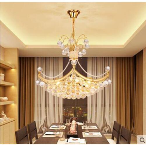 Simple modern bedroom lights romantic romantic ceiling lamp crystal lamp round restaurant lights study room living room lamps