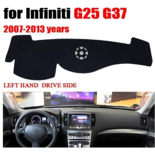 RKAC Car dashboard covers mat for Infiniti G25 G37 2007-2013 years left hand drive dashmat pad dash cover auto accessories