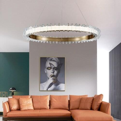 Modern Simple Dining Room Bedroom Lamp Nordic Designer Creative Personality Living Room Hotel Ring Chandelier Lighting