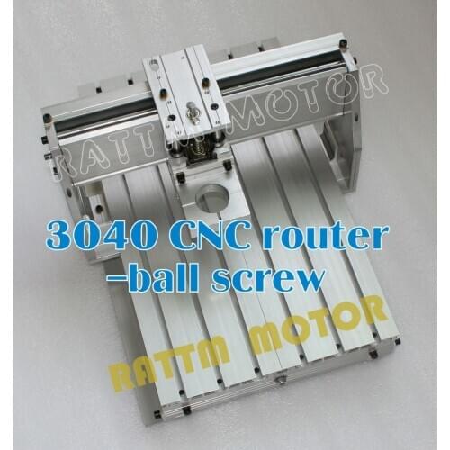 Wood Lathe 3040 Cnc Router Milling Machine with 43mm clamp bracket Mechanical Kit Aluminium Alloy Frame Ball Screw for Diy User
