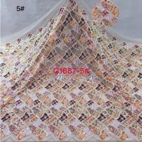 Top quality SYJ-12364 embroidered net lace fabric Latest Nigerian french lace fabric