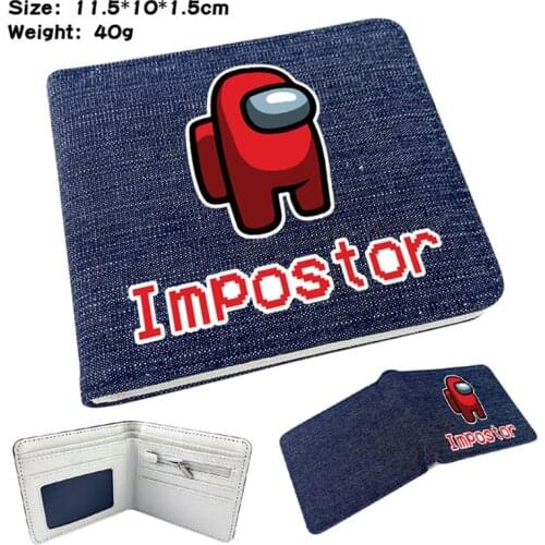 High Quality Game Wallet Denim fabric Short Purse With Coin Pocket with Photo Holder