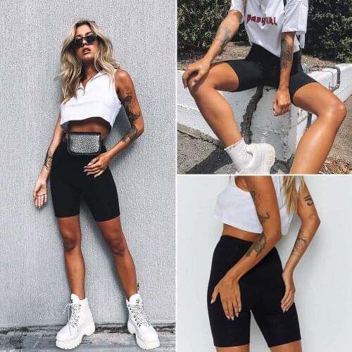 Women Summer Cycling Bike Shorts Stretch Basic Short Solid Black Shorts for Women Female Clothing Pantalones Sweatpants Strike