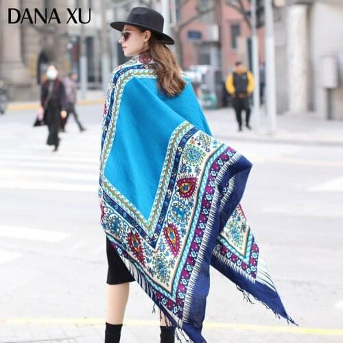 DANA XU Bufanda Mujer Wool Poncho Head Turkish Women Lady Carf And Warm Shawl Stoles Bandana Scarf Hijab Luxury Brand Pashmina