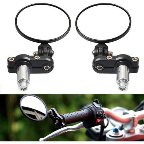 1 pair round Motorcycle mirrors Side Rearview accessories handle bar ends For honda dio moto nc750x cbr 600rr shadow grom xr vfr