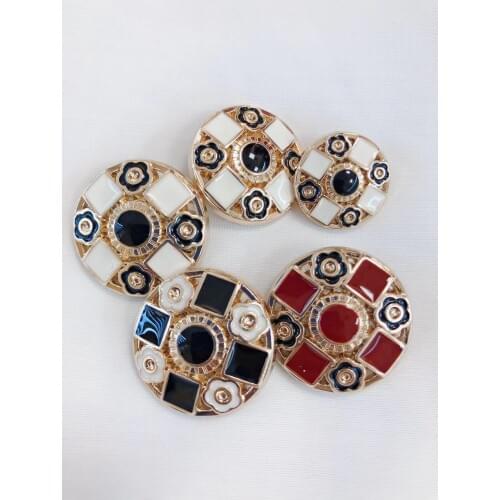 1pcs Faux Pearl Gold Metal Women Coat Buttons For Clothing Garment Decorative Large Vintage Buttons Sewing Accessories Wholesale