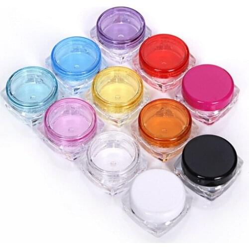 2000pcs 3g Square Cream Jar Cosmetic Container Sample Jar Display Case Cosmetic Packaging plastic bottle