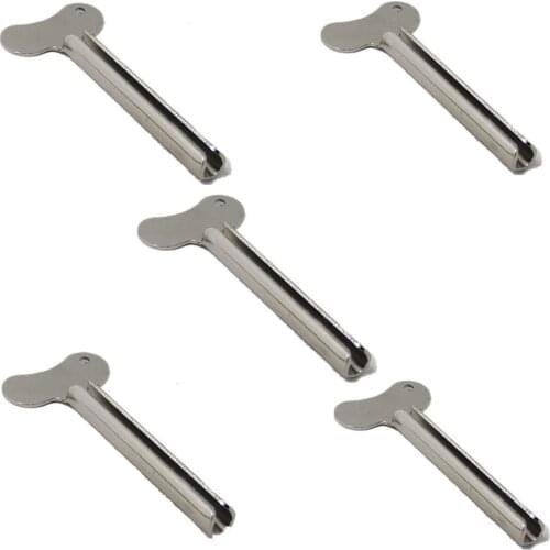 5pc Metal Tube Toothpaste Squeeze Stainless Steel Clamps Toothpaste Cosmetic Extruder Multifunctional Bathroom Tube Squeezing