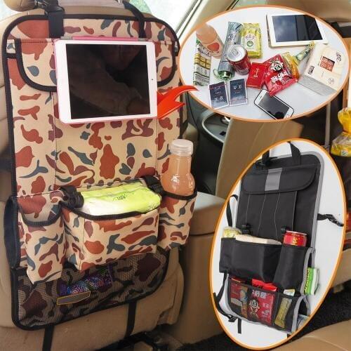 Auto Car Organizer Back Seat Multi Pocket Car Organizer Storage Box Bag Baby Kids Car Seat ipad Hanging Bag For Car Seat Covers
