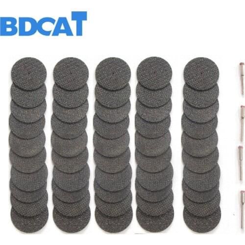 BDCAT 50PC Abrasive Tools Fiberglass Reinforced Cutting Disc Cut Off Wheel with 4 Mandrels Fit Dremel Rotary Tool Accessories