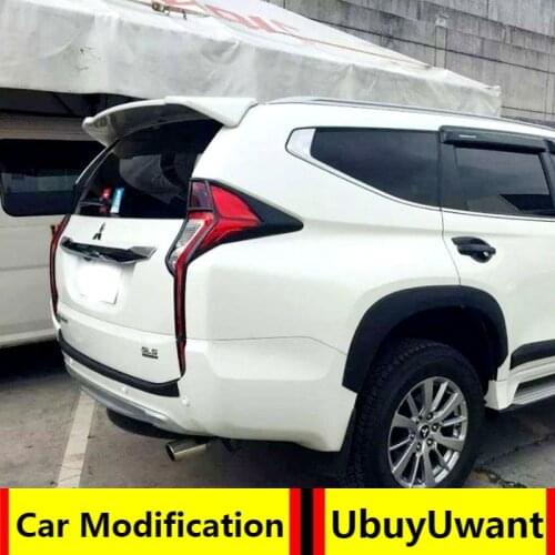 For mitsubishi pajero sport 2017 ABS Plastic Rear Trunk Wing Spoiler For Mitsubishi Pajero Spoiler 2016 2017 2018 2019