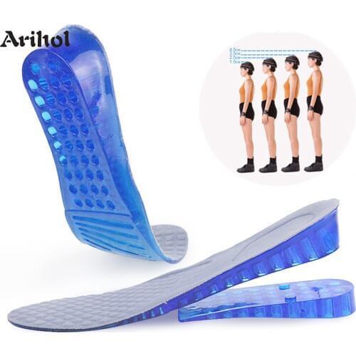 Two Layers Height Increase Insoles Soft Gel Taller Shoe Pad Height Increasing Shoes Men Women 3cm 5cm