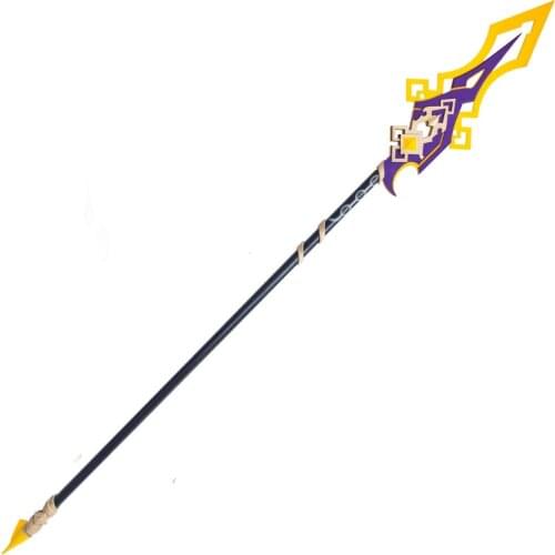 Game Genshin Impact Zhong Li Vortex Vanquisher Spear Weapon Halloween Christmas Fancy Party Prop Cosplay for Carnival Comic Show